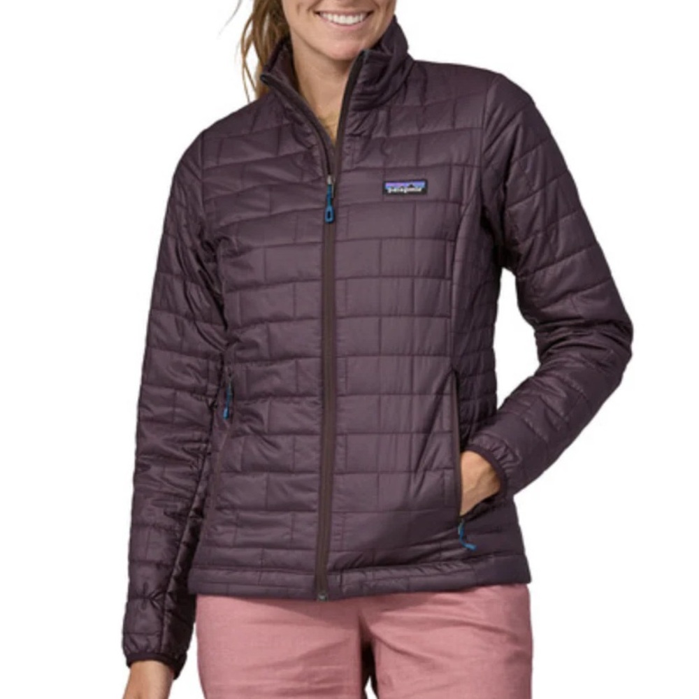 💜 Patagonia Women's Nano Puff Jacket Obsidian Plum Purple Quilted Puffer zip up